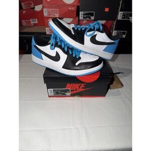 Nike Air Jordan 1 Retro Low OG Shoes Mens Size 9 White Blue Black CZ0790-104